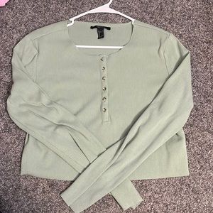 Green forever 21 long sleeve shirt